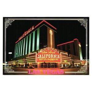 Vintage Postcard California Hotel Casino Las Vegas LV 387 Nevada Vacation Gamble